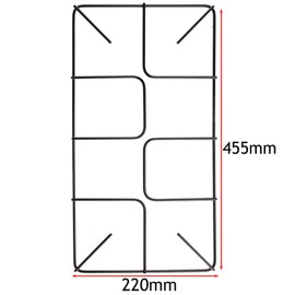 SPARES2GO Flat Gas Hob Pan Support Stand for Bush Oven Cookers (455mm x 220mm, Small)