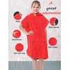 kraftd Unisex Kids Hooded Poncho Changing Robe 100% Terry Towelling