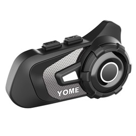 YOME Bike Income (Up to 10 People Simultaneous Calls, 40 Hours of Continuous Usage), S2 Plus, Incom, Communication Device, 2,000 M Transmission Distance, Bluetooth 5.2, Motorcycle Intercom, Can