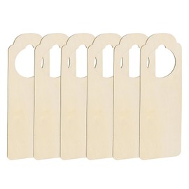 sourcing map 6pcs Wooden Door Knob Hangers, Wood Door Knob Signs, Arch Shape Hanging Tags for DIY Home Office Restaurant Decoration