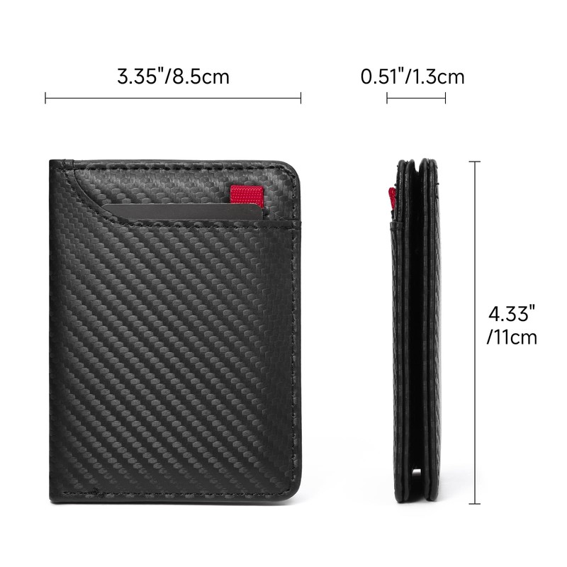 LOUEBICA Slim Wallet for Men Pocket Minimalist with ID Window