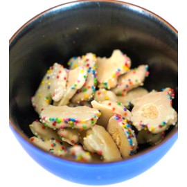 Yogurt Coated Animal Crackers - 1 lb of Fresh Gourmet Sweet Creamy Covered Dipped Animal Crackers with Rainbow Non Pareil Beads in Resealable Bag