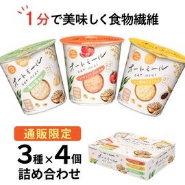 Asahimatsu Foods Oatmeal Assorted Pack, 3 Types x 4 Pieces