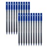 SAINO Softek Ballpoint Pens, BLUE, Fine Point (0.7mm), Pack of