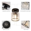 Goeco 2 Pack Crystal Ceiling Light, Modern Industrial Semi Flush