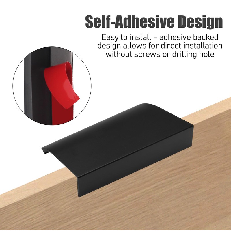 Qjaiune 12 Pack Self Adhesive Drawer Pulls, 3.15" Back Mount