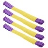 4pcs Recovery Alloy Wheel Securing Link Straps Trailer Transporter Yellow/Purple