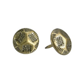 uxcell Upholstery Tacks Nail Pins Furniture, 200Pcs 13x13mm Thumb Tack Pins Assortment Kit Carbon Steel for Home Sofa DIY Decorative Nail Heads Nails, Yellow Bronze