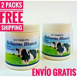 2 Packs BALSAMO BLANCO LA VAQUITA POMADA 3.52 oz ea. BALSAMO WHITE Exp DEC/2025