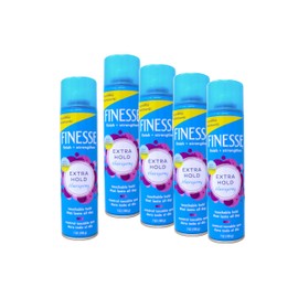 Finesse Finish + Strengthen, Extra Hold Hairspray 7 oz (Pack of 5)