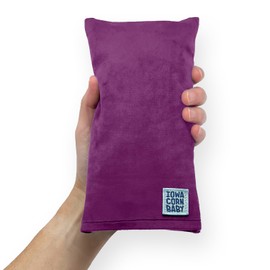 IOWA CORN BABY Iowa Corn Baby Mini - Microwavable Heating Pad & Reusable Cold Pack - Weighted Heating Pad for Cold Hands, Sore Neck, Achy Wrists - 4 x 8 - 1 lb (Purple Plum)