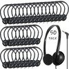Ladont 50 Pack Classroom Headphones Bulk for Students School, Wired
