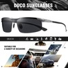 DUCO Men's Polarised Sunglasses with Metal Frame and Carbon Fibre