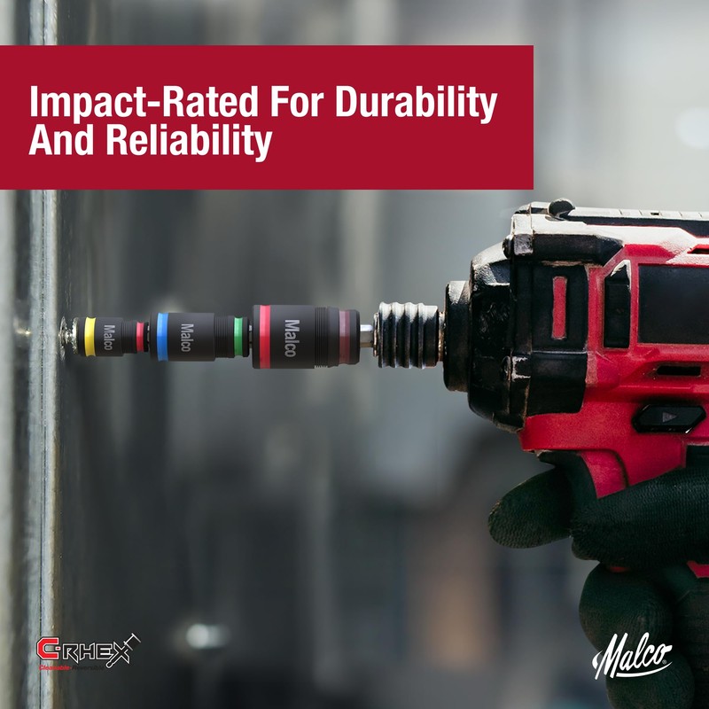 Malco 7-in-1 C-RHEX® Flip-Bit Socket Set with 3 cleanable, reversible,