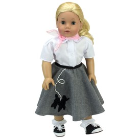 Sophia's Dressy Lace Trim Fold-Over Crew Socks with Ribbed Cuffs for 15" to 18'' Dolls, White
