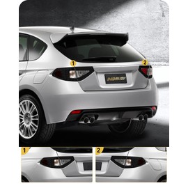 NDRUSH Blackout Tail Light Tint Vinyl Rear Tint Film Precut Overlay Wrap Cover Compatible with 2008 2009 2010 2011 2012 2013 2014 Subaru Impreza