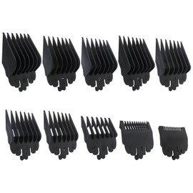 LO MERECES Updated 10Pcs Hair Clipper Guards Cutting Combs for TPOB Slime2 - Black