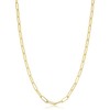 Kooljewelry Solid 14k Yellow Gold Filled Paperclip Chain Necklace (2.5