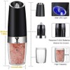 YAYAYOUNG Gravity Electric Grinder set of 2,Automatic Pepper and Salt