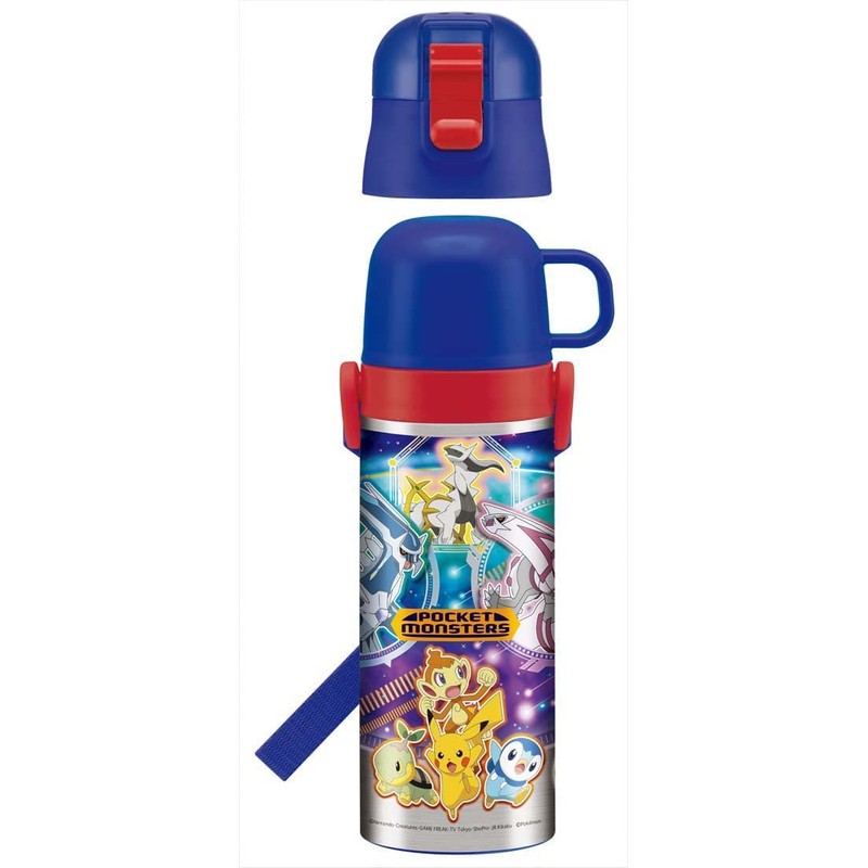 Skater SKDC4-A Children's 2-Way Stainless Steel Water Bottle with Cup,