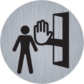 immi Door Sign, Private / No Access Door Sign, 95 mm Diameter