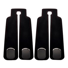 Pack of 2 Universal Car Hooks, Leather Car Seat Hooks, Purse Hooks for Car, Car Seat Hook for Car Bag Holder, Car Hook, Double Headrest Hook, for Car Seat Back Seat Hook, Headrest