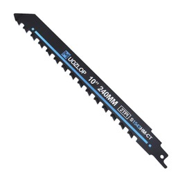 MUOZLOP 10 inch Masonry Reciprocating Saw Blades,2TPI Carbide Blade Strong teeths for Cutting Brick, Cement, Porous Concrete,1Pack (1, 10 inch)