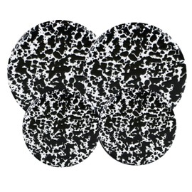 4pc Enamel on Steel Burner Cover Set, Black Marble