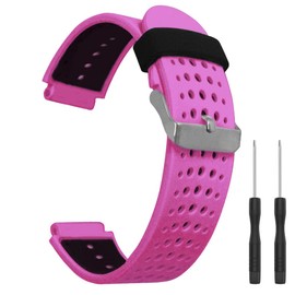 Replacement Band for Garmin Forerunner 235 / 735XT, Smart Watch Accessory Wrist Soft Band Strap for Garmin Forerunner 220/230 / 235/620 / 630 / 735XT / 235Lite (Pink & Black)