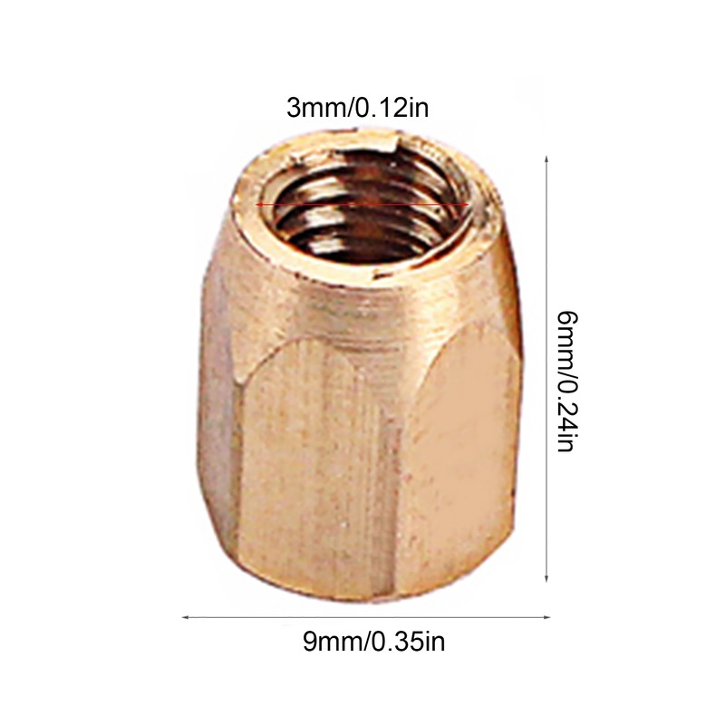 5 Pcs Brass Electric Guitar Truss Rod Nut Musical Instrument