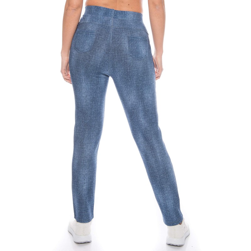 Kendindza Ladies’ Thermal Leggings, Jeans-Look Lined with Inner Fleece, Basic