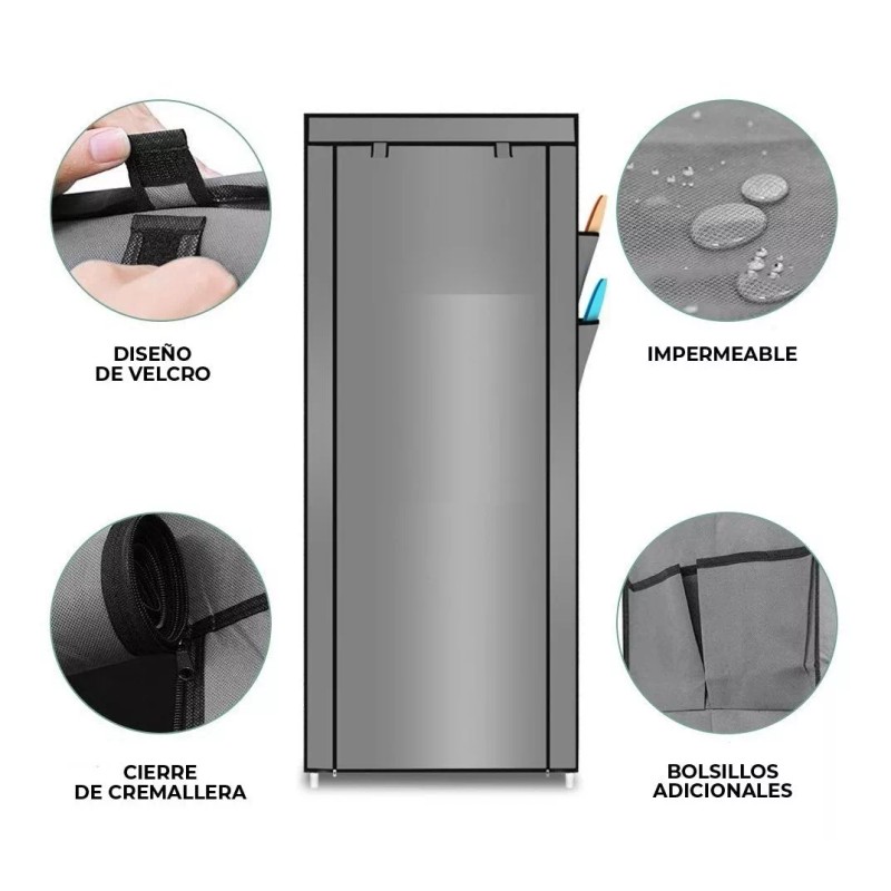 EGTMA Closet Para Zapatos Reforzado Grande 162cm Con Telas