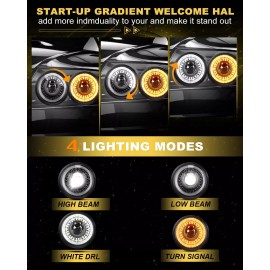 COLIGHT 5.75 inch LED Headlights Start-up Gradient Anti-Glare For Buick Riviera Skylark