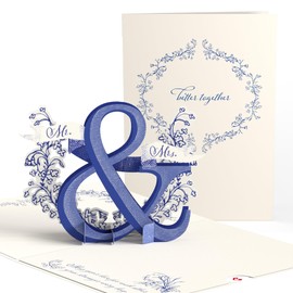 Lovepop® Wedding Card Better Together Mr & Mrs 3D Pop-Up Card Wedding Anniversary Wedding Card Includes Envelope & Hidden Compartment for Money & Vouchers