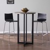 SEI Furniture Danby 42" Bar Bistro Table, Burnt Oak, Black