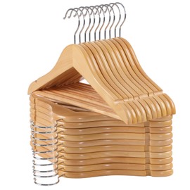 ELONG HOME Baby Hangers, 20 Pack Natural Wooden Kids Hangers for Closet, Premium Children's Clothes Hangers with 360° Swivel Hook