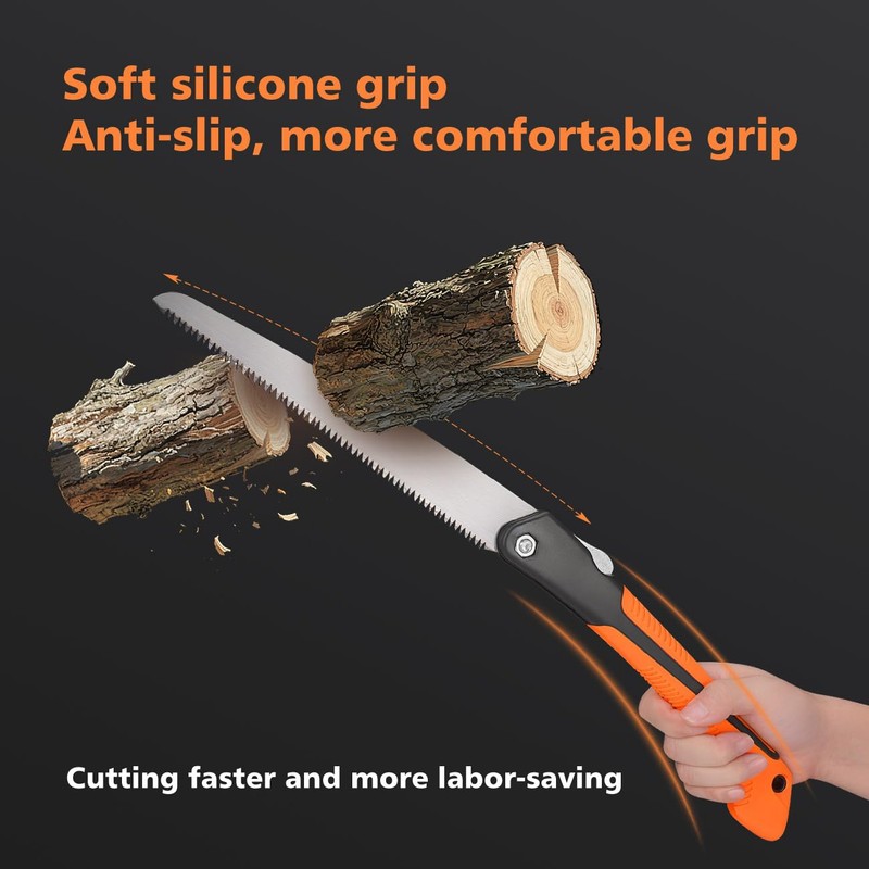 8 Inch Folding Pruning Saw - SK4 Steel Blade with
