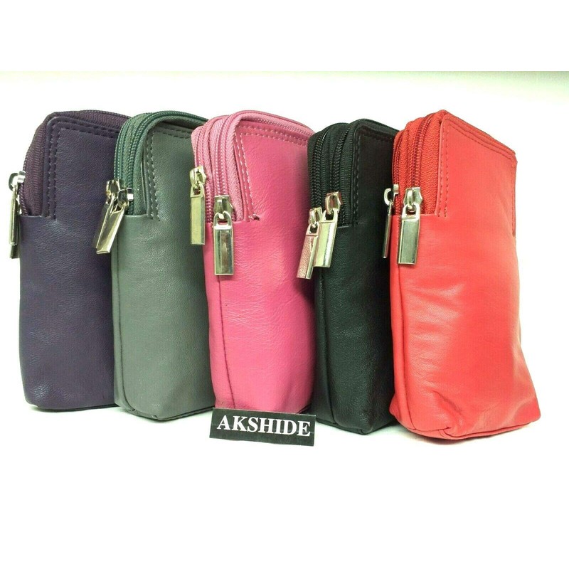 AKSHIDE Double Glasses Case, Spectacles Case/Glasses Case/Glasses Pouch (Grey)