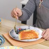 Hoshisea 2 x round marble dinner plates, marble ceramic plate,