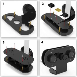 Raspberry Pi Infrared Night Vision IR Camera with Acrylic Holder Case, Adjustable Focus Webcam for Pi 4 / Pi 3 B+ / Pi 3, Suit for Home Security Monitors, DIY, 3D Printer