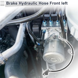 A ABSOPRO Front Left Brake Hydraulic Hose for Hyundai Tucson 2010-2015 No.587312S100 Replacement Brake Tube Pipe Piping 1 Pc