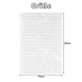 LOLYSIC Pack of 100 Bubble Wrap Bags 15 x 25 cm Transparent Bubble Wrap Padded Film for Moving and Shipping Packaging