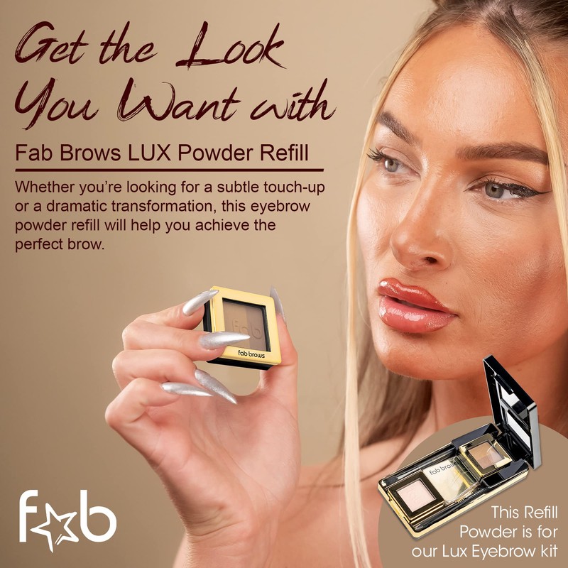 Lux Eyebrow Kit Refill Powder - Soft and Natural Eyebrow