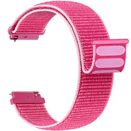 Yoohoo Watch Strap 18 mm Nylon Strap Compatible with Garmin Venu 2S/Venu 3S/Vivoactive 4S/Vivomove 3S/Forerunner 255s/255s Music/273s, Sport Loop Bracelet for Men and Women