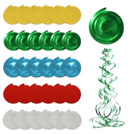 WUSJCOF Pack of 30 Hanging Spiral Garland Foil Swirl Decoration Spiral Garlands Ceiling Hanger for Weddings Birthday Christmas Decoration Party Decoration