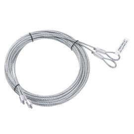 uxcell 2 Pcs 13.6ft Garage Door Cable 3mm Diameter Torsion Spring Wire Cable for 12ft Garage Door, Galvanized Steel