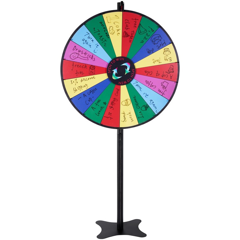 VEVOR 36 inch Spinning Prize Wheel, 18 Slots Spinning Wheel,