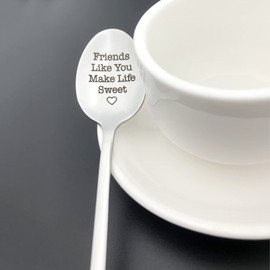 Cenrren Best Friend Gift Christmas Birthday Gift Friends Like You Make Life Sweet Spoon Gifts for Friends BFF Bestie Friendship Gifts Silver s Spo031 Spo031