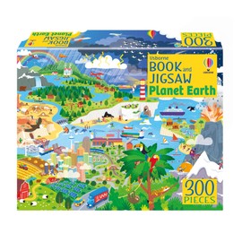 Usborne Book and Jigsaw Planet Earth: An Interactive Exploration of Our World Through a 300-Piece Puzzle and Illustrated Guide on Environments, Climate Change, and More
