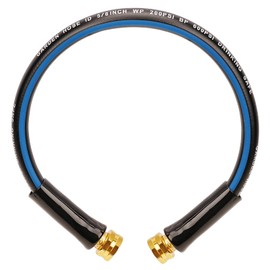 SheeChung Short Garden Hose 2ft x 5/8",Water Hose for Hose Reel Faucet,Flexible,Lightweight Rubber Hose with Female to Female Fittings,Small Leader Hose Heavy Duty,Kink Free,3/4"GHT,Burst 600 PSI